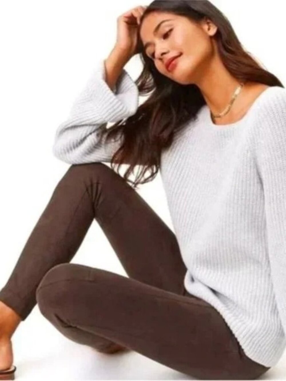LOFT Faux Suede Leggings NWOT - Picture 8 of 8